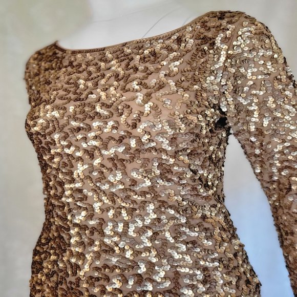 ALICE + OLIVIA Nika Sequins Mini Cocktail Dress - Picture 2 of 7